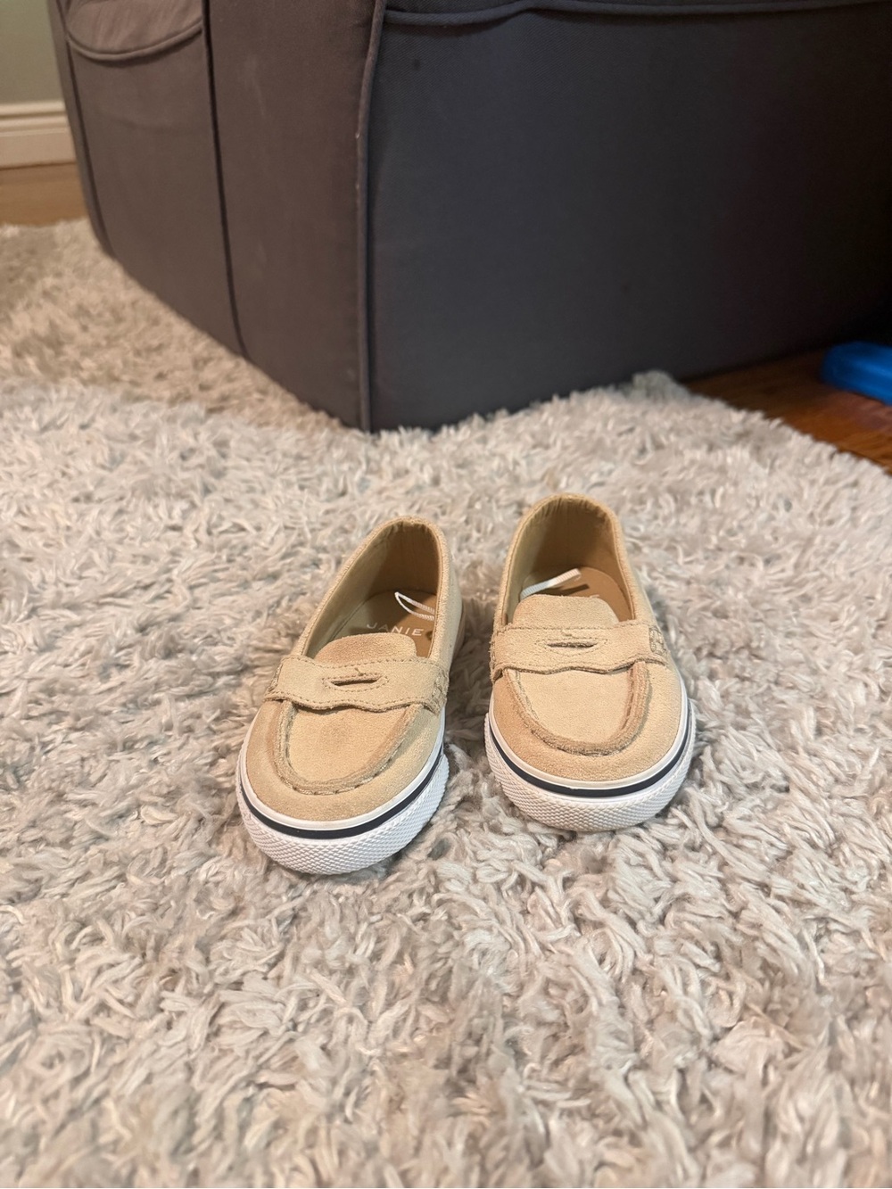 Janie and Jack Beige Kids Moccasin Slip-Ons